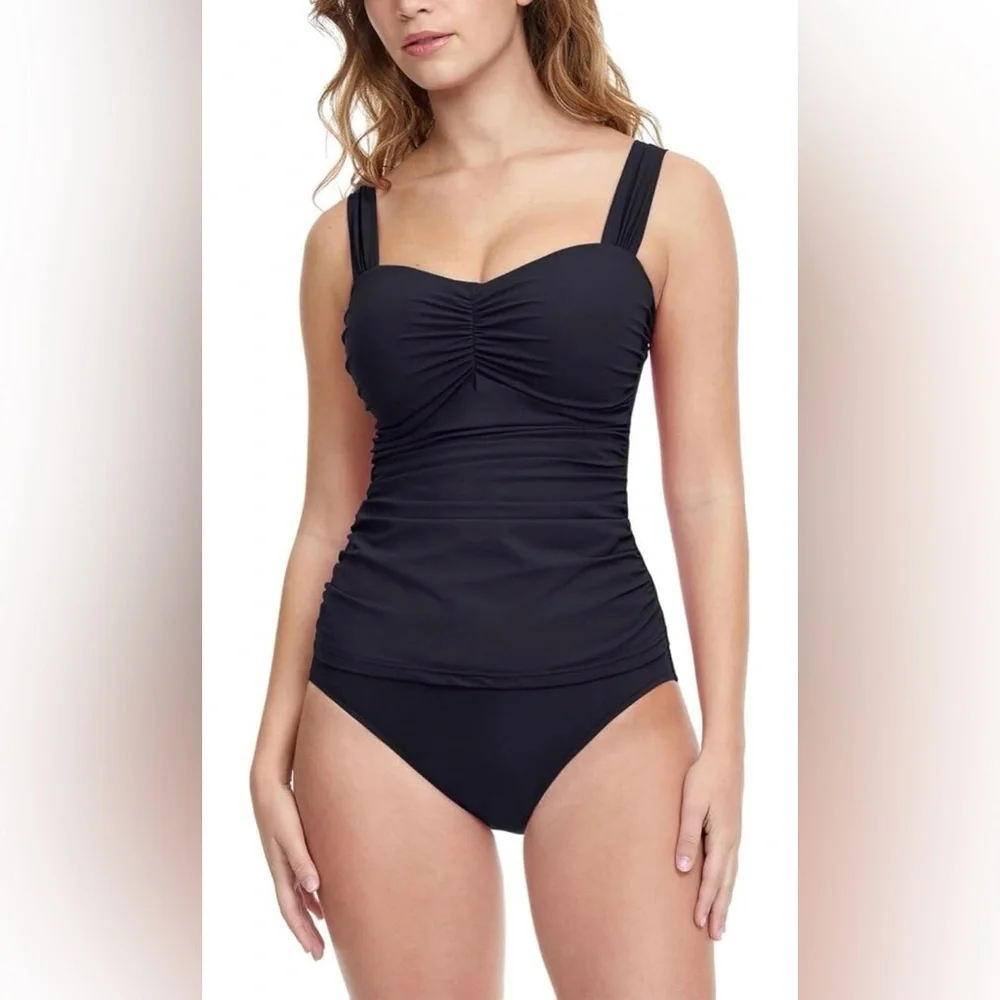 Profile by Gottex Women's Standard Sweetheart Cup Sized Tankini Top Swimsuit